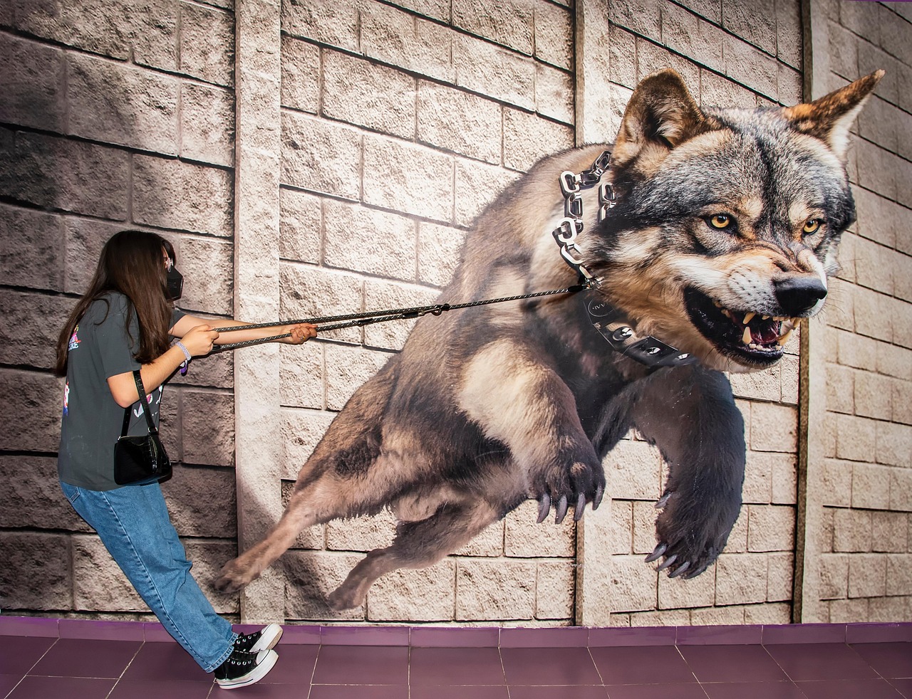 Cane al guinzaglio che tira, illustrando un errore comune nella gestione del guinzaglio.