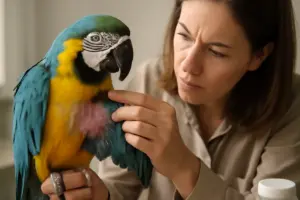 Dermatite nei pappagalli: riconoscere i sintomi precoci e prevenire peggioramenti