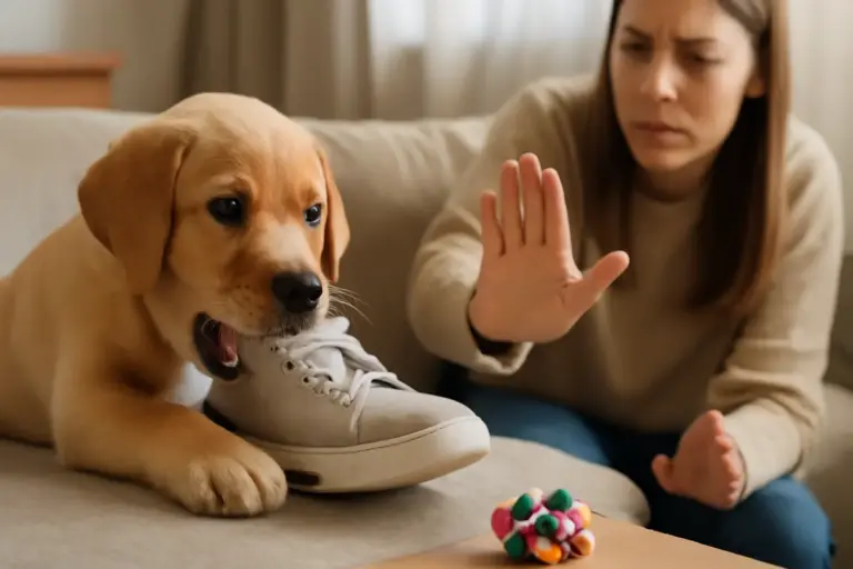 Cucciolo di cane che morde tutto: tecniche educative per correggere il comportamento senza conflitti